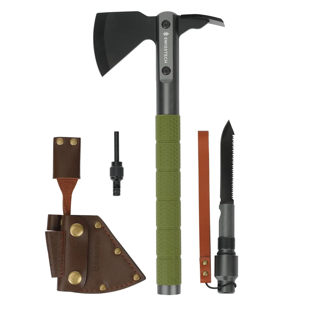 Beilwerk | Swiss Tech Multi-Tool Camping Hatchet | AUS-8 Steel, No